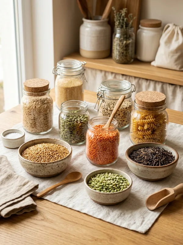 Pâtes, riz, céréales, grains bio