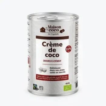 Crème de coco bio 21% MG