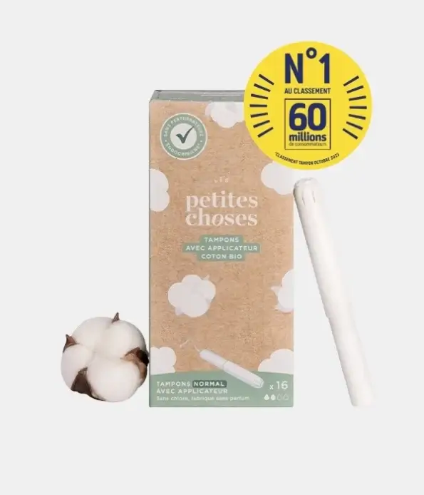 Tampon bio avec applicateur flux normal boite de 16